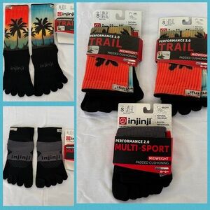 NWT Bundle of 3 INJINJI Toe Socks - SMALL